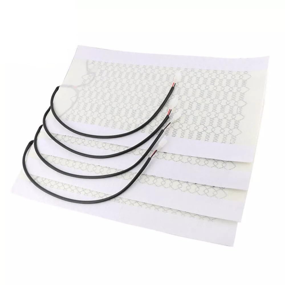 Kit riscaldante for sedili auto in fibra di carbonio 4Pads con interruttore a 3 livelli, ricambi auto