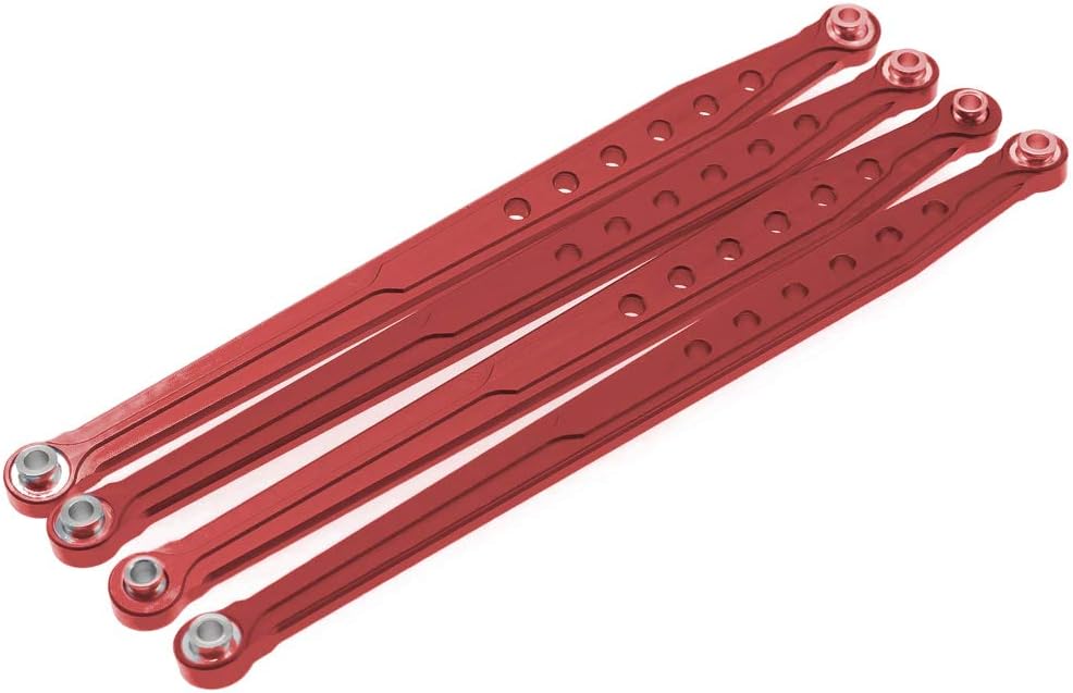 HobbyCrawler Red Aluminum Everest 10 Linkage for Redcat Gen7 Upgrades Parts Alloy Chassis Lower Side Linkage Redcat Gen7 ProSport Parts