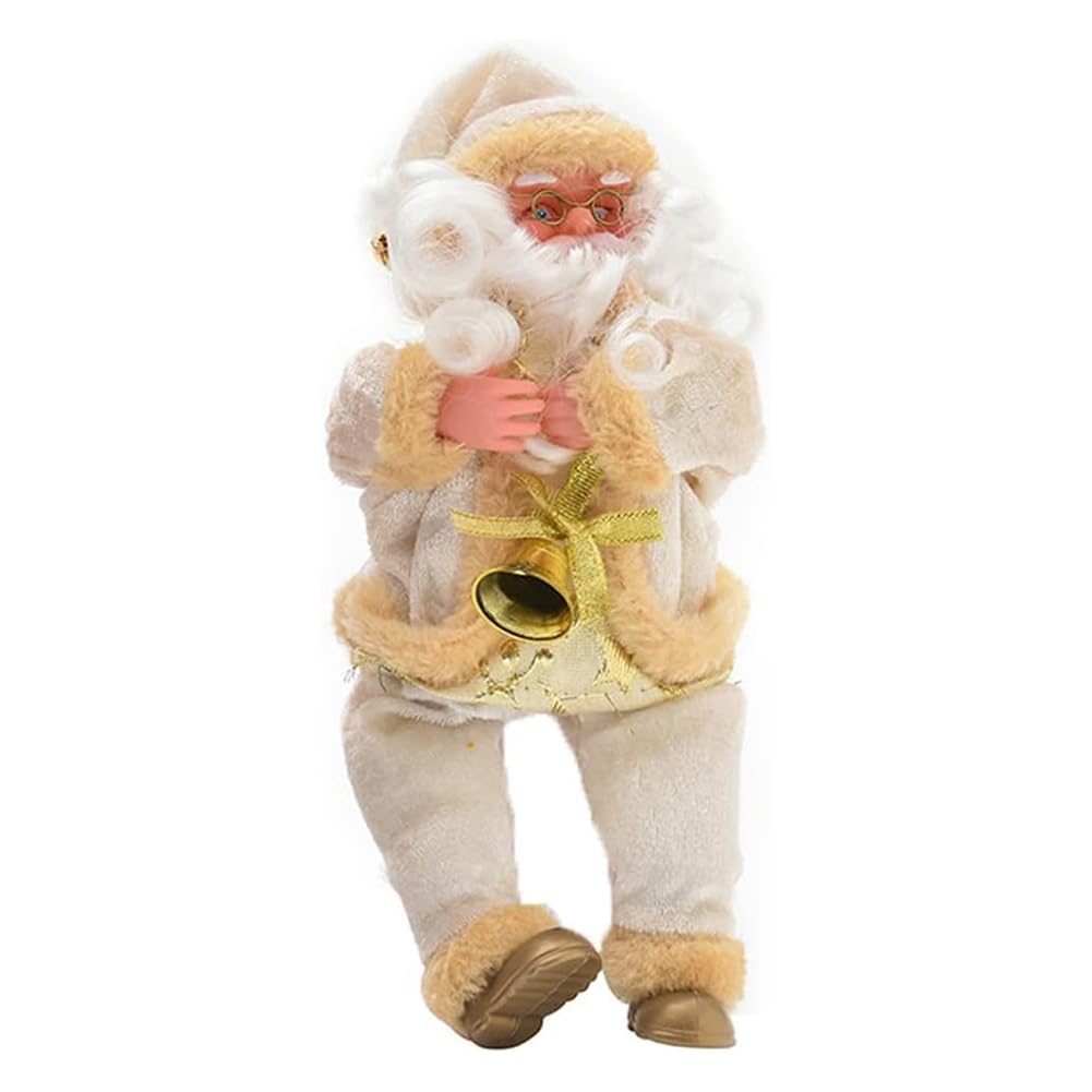 CTRLZS Christmas Daily Necessities, Velvet Sitting Santa Claus Doll, Christmas Home Window Decoration, Desk Decoration