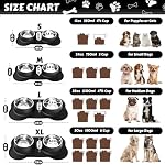 Dog Food Bowls Stainless Steel & Water Dish with No-Spill and Non-Skid, Feeder Bowls with Dog Food Dish for Small Medium Large Size,Dogs,Cats,Puppy Pets, Black, 12oz - Image 3