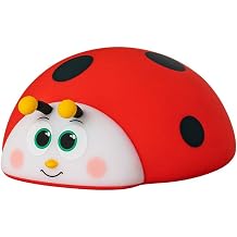 Wudaizhi Ladybug Silicone Night Light, Sleeping Lamp Touch Control Night Lights Usb Rechargeable Table Lamp for Bedroom