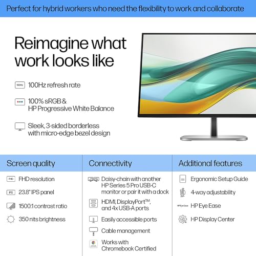 Image of HP Series 5 Pro 23.8 inch FHD Monitor - 524pf, W128998366 (Monitor - 524pf)