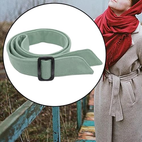 Women Wool Overcoat Waist Belt with Buckle Replacement for Shopping Overcoat3