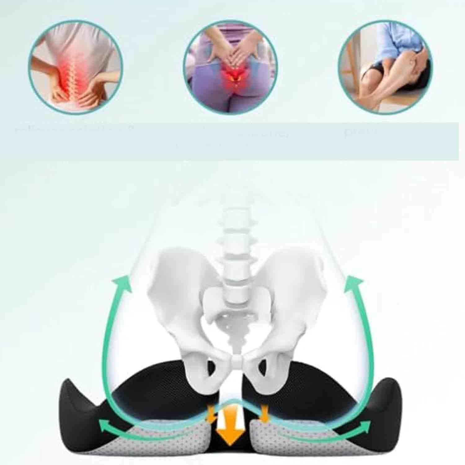 Cojín de espuma viscoelástica para asiento y respaldo para sillas de oficina y asientos de coche, comodidad ergonómica y apoyo durante largas horas, perfecto para el hogar y viajes