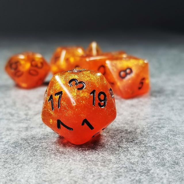 Miniatura 4 de Sage's Portal Cantrips - Juego de dados DND de resina de borde redondo, 7 piezas, juego de dados poliédricos DND para Dungeons and Dragons D&D RPG