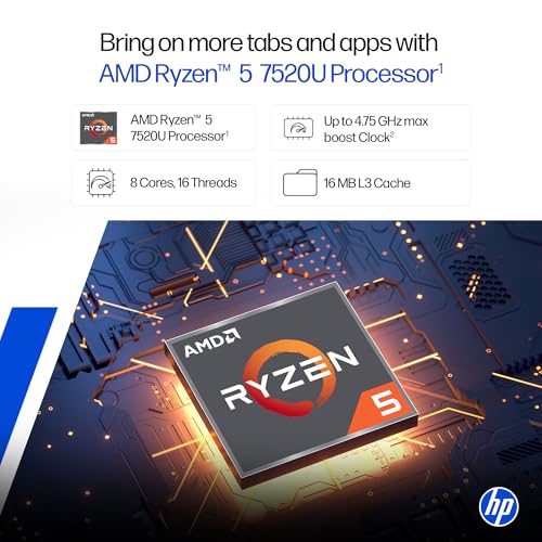 Image of HP 15, AMD Ryzen 5 7520U (8GB LPDDR5, 512GB SSD) FHD, Anti-Glare, Micro-Edge, 15.6'' /39.6cm, Win11, M365 Basic(1yr), Offic24, Silver,1.59kg, fc0805AU, FHD Camera w /Privacy Shutter, Backlit Laptop