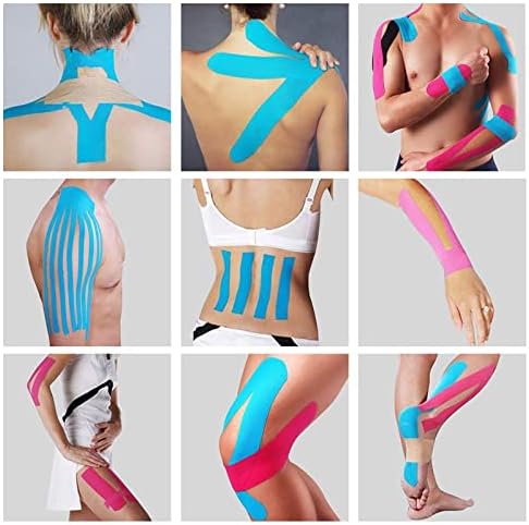 Kinesiology Tape - 5 Rolls Set, Lychee Elastic Therapeutic Sports Tape for Shoulder, Knee, Elbow Pain Relief, Latex Free, Water Resistant, Breathable, 2" x 16.4 feet Per Roll — view 3
