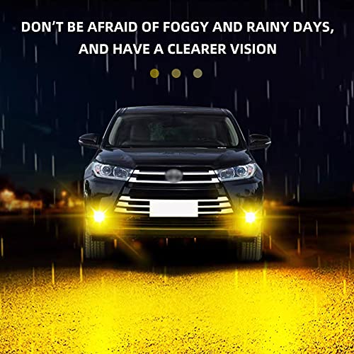 Viesyled H3 LED Fog Lights Bulbs, 80W 3000K Yellow Super Bright Led Bulbs, 4000LM 3030SMD Waterproof Auto Car Vehicle DRL Driving Fog Lights Bulbs Lamps Replacement