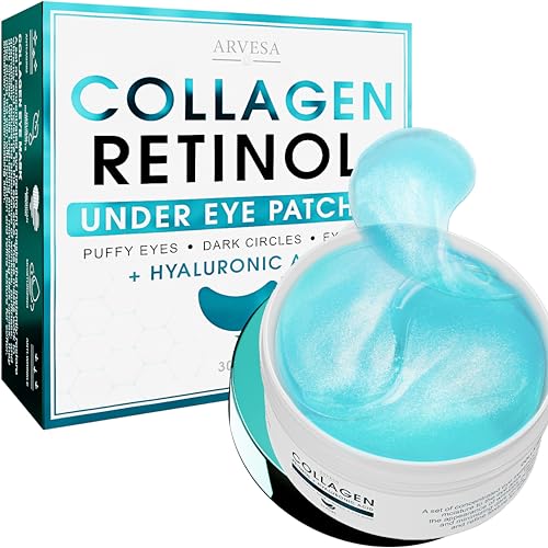 Under Eye Patches For Puffy Eyes And Dark Circles – Retinol Collagen Under Eye Masks – Reduce Wrinkles & Bags – Skin Treatment Pads – Anti Aging Moisturizer Mask For Women Gift – 60 Eye Gel Pads