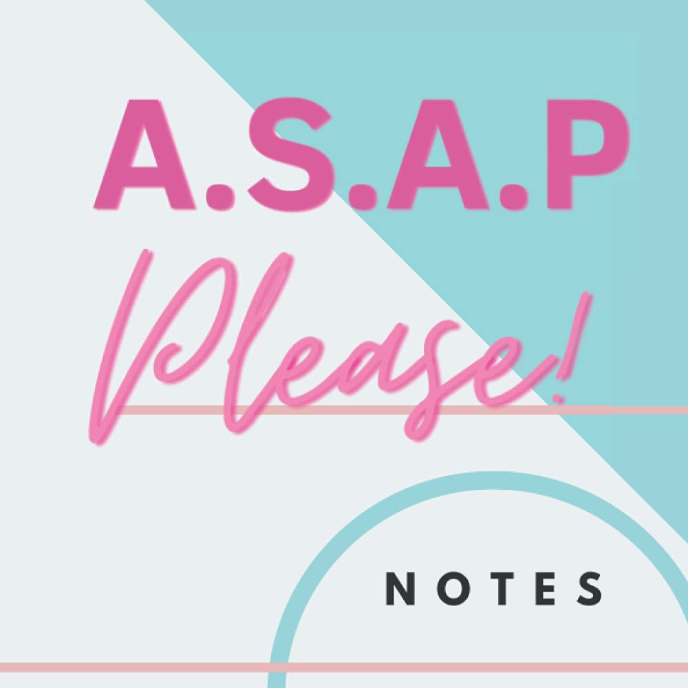 Notizbuch "As soon as possible", klassisches Notizbuch für das Büro: liniert, praktisches 8,25x8,25" Format (ca. 21x21 cm), 120 Seiten Inhalt,