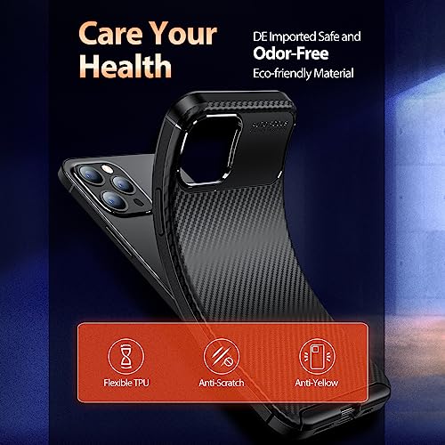 ORIbox for iPhone 12 Pro Max Case Black, Durable Lightweight Shockproof Cover,New Designed Slim Phone Case for iPhone 12 Pro Max 6.7",for Apple iPhone 12 Pro Max Case for Women Men Girls Boys - Thumbnail 4