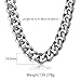 Trendsmax Classic Mens Necklaces 316L Stainless Steel Cuban Chain Necklace Hip Hop Chunky Link 26 Inch