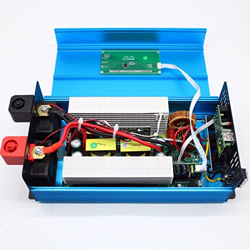 Powland 【2023 Upgraded】 1000W Power Car Inverter Vehicle Inverter 12V To 110V Peak Power 2000W With Built-In 5V/2A Usb Port 3 Sockets,Pure Sine Wave Car Inverter Home With Remote Control #TOP6