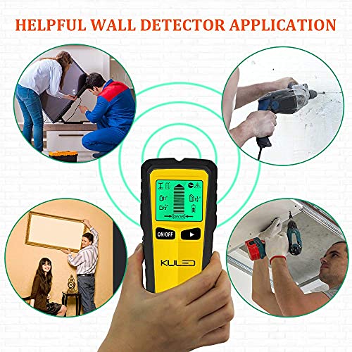 Stud Finder Wall Stud Detector Wood Sensor Beam Finder 5 in 1 Electric Multifunctional Wall Scanner with Digital LCD Display & Sound Warning for Wood, Metal, Studs, Live AC Wires Magnetic Stud Sensor - Thumbnail 7