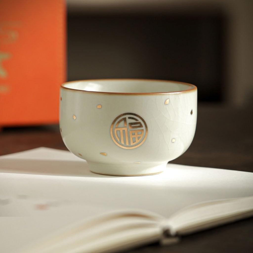 GSOUL Kungfu Tea cup Leisure Study Chinese Style Tea Cup Ceramic Home Personal Drinking Kung Fu Master Single Small Tea Cups