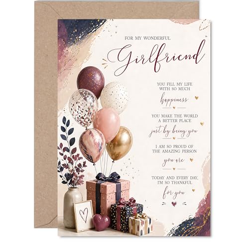 Carte anniversaire copine remplie d'amour et fierté