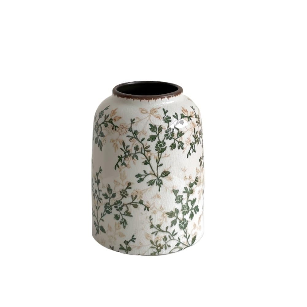 Home Vases Ice Cracked Ceramic Vase Arrangement Living Room Flower Dry Flower/hydroponic Decorations Indoors Decor