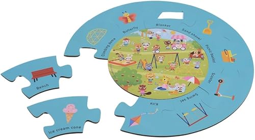 Miniatura 3 de MOLLYBEE KIDS Parque de rompecabezas de actividades Seek-and Find, 2 años, primer rompecabezas, 11 piezas, doble cara