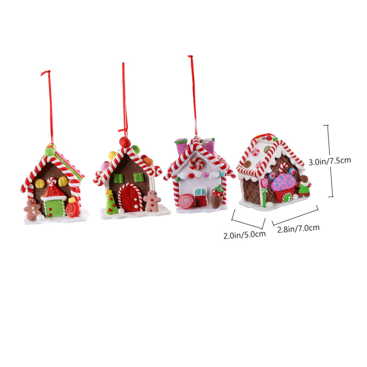 4 Piezas Decoraciones De Candy House Decoración del Hogar Casa del Pueblo De Navidad Decoración Navideña Decoraciones Navideñas Adornos