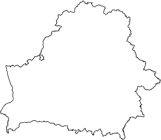 ConversationPrints Belarus Blank Outline Map GLOSSY POSTER PICTURE PHOTO PRINT BANNER