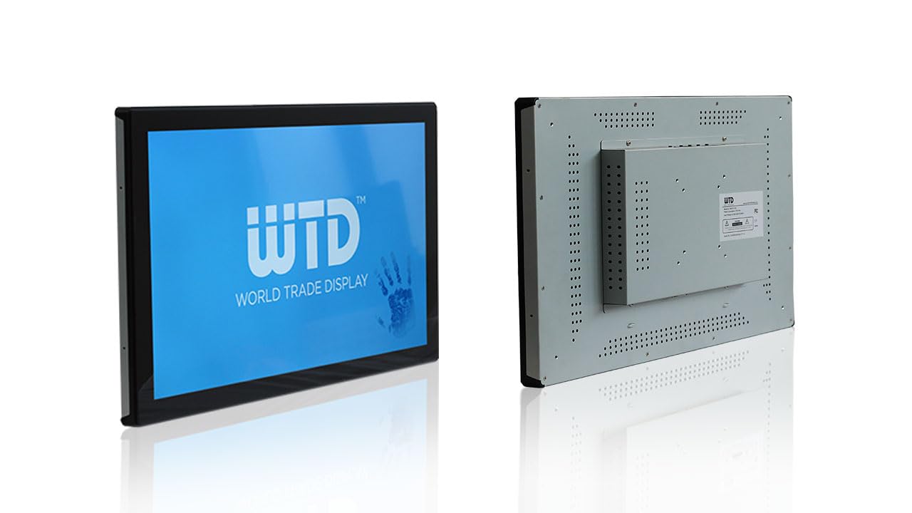 World Trade Display - 32" Touch Monitor Indoor Open Frame Embedded Display, con cornice frontale per installazione a incasso, TACC Series, Wall Mount, PCAP 10-Point, Full HD 1920x1080, 300 nits