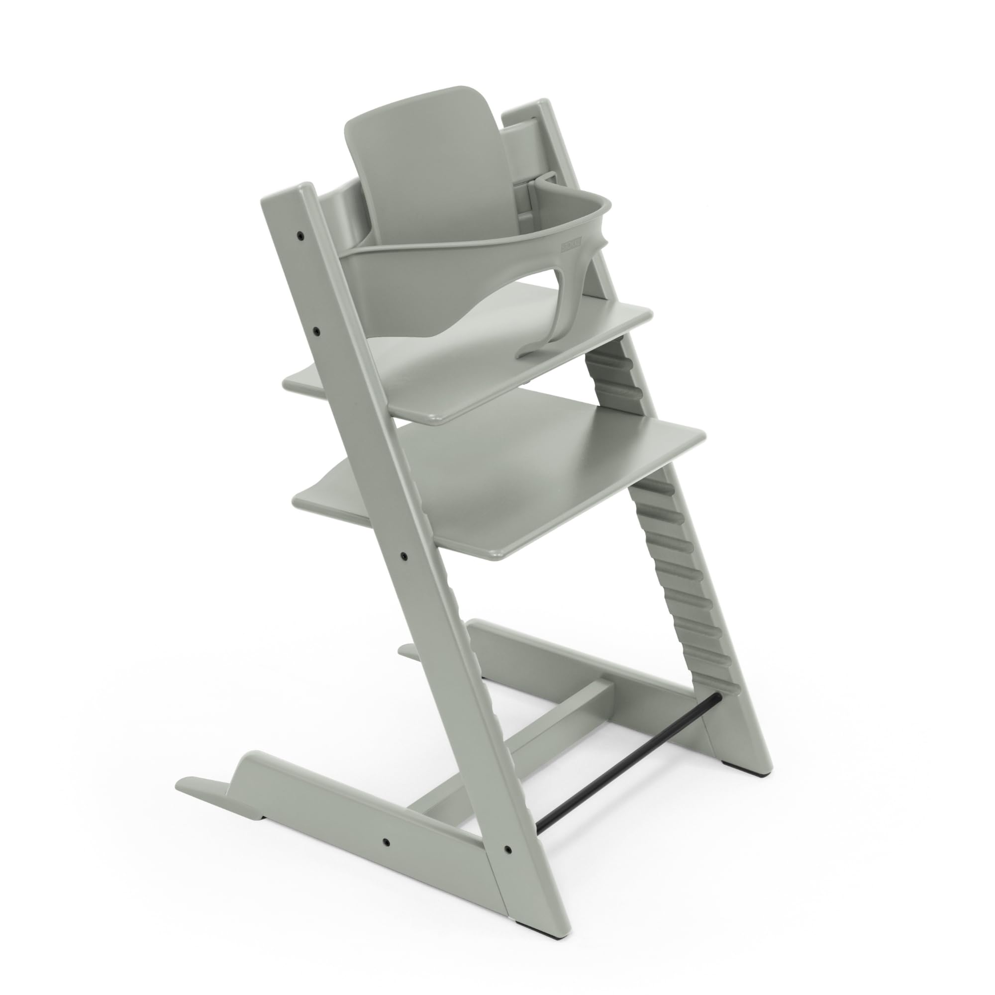 Seggiolone Tripp Trapp di Stokke con Baby Set, Glacier Green - Sedia regolabile ed evolutiva per bambini e adulti - Design ergonomico e classico