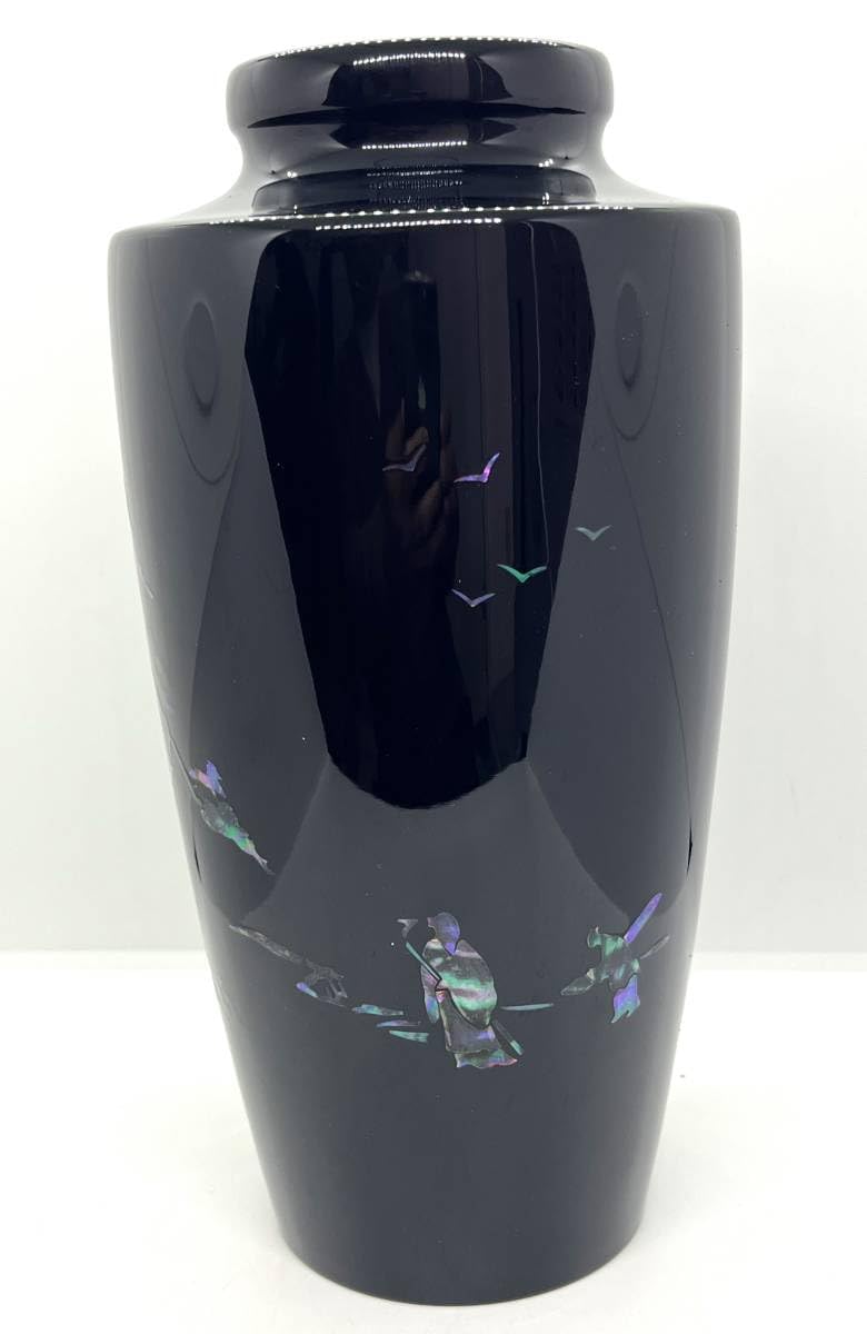 Amazon.co.jp: 木曽漆器 螺鈿細工 花器 高級花瓶 伝統工芸 花瓶 共箱