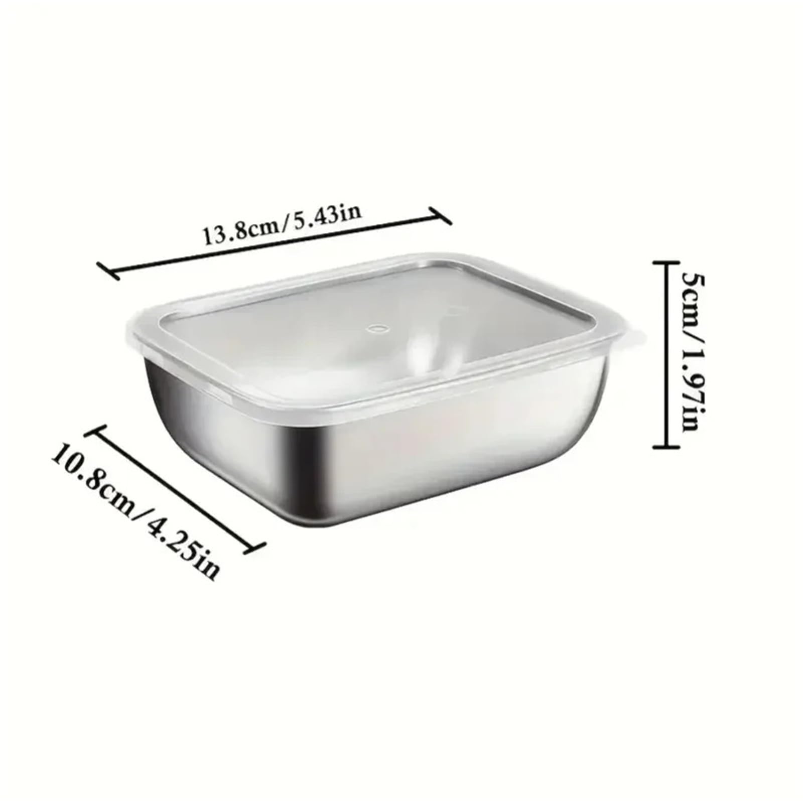 Contenitori for la conservazione degli alimenti in acciaio inossidabile da 6 pezzi Scatole for il pranzo impilabili for preparazione dei pasti Per Cucina
