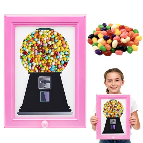 Wxeadu Caramelos Marco, Genérico Marco Candy, Se Puede Montar en la Pared Candy Dispenser Picture Frame, Multifuncional Dispensador de Caramelos Marco de Fotos para Salón, Estudio, Comedor, Pasillo