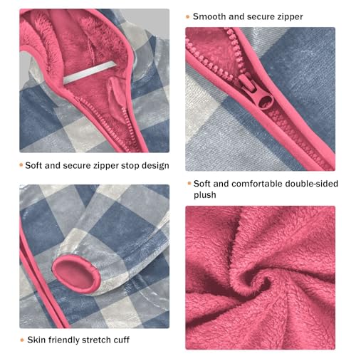 GuoChe Buffalo Plaid Blue Baby Boy Sherpa Jacket3