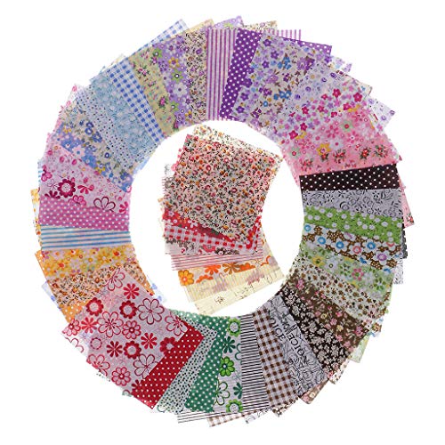 50pcs DIY Soft Tissues Bundle De Algodão Patchwork Sewing 10x10cm