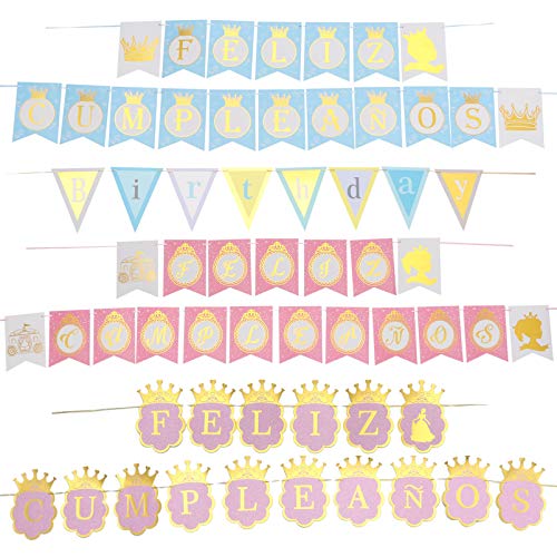 Amosfun 7 Unidades Coloridas de Feliz AniversÃ¡rio Banner de Parede de AniversÃ¡rio Pendurado Decrem