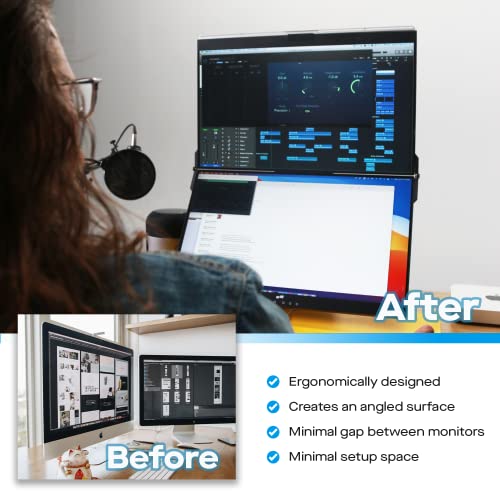 Image of Mobile Pixels Geminos (2 x 24 inch) IPS Dual Stacked Computer Monitors with 65W USB-C Charging, 1080P Webcam&Speakers, All-Inclusive Workstation PC Monitor, USB-A /USB-C /HDMI, Ergo Design(2 Monitors)