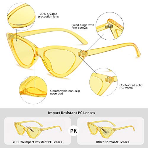 Image of Retro Vintage Narrow Cat Eye Sunglasses for Women Clout Goggles Plastic Frame