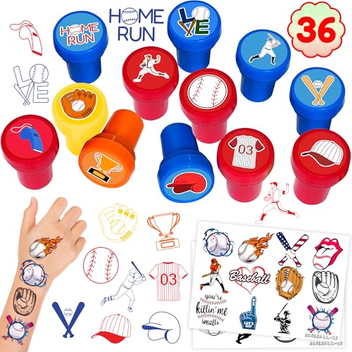 INKSOMOBA 36 PCS Baseball Party Favors, Sports Themed