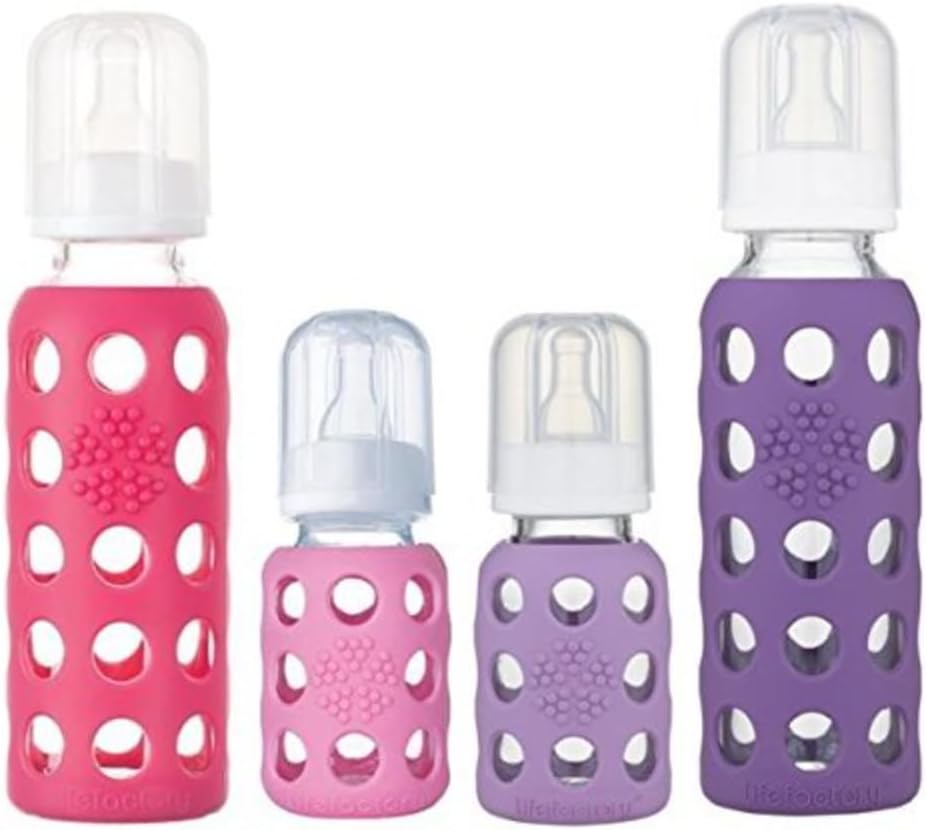 Amazon.com : Lifefactory Glass Baby Bottles with Silicone Protection ...