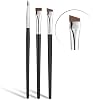 Fine Angled Eyeliner Brush, JASSINS Ultra thin Precision Eye Liner Makeup Brushes Set, Fine Point Eyeliner Brush, Synthetic Bristles Eye Makeup Tool 3 Pcs