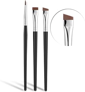 Fine Angled Eyeliner Brush, JASSINS Ultra thin Precision Makeup Brushes Set, Point Eyeliner, Synthetic Bristles Eye Makeup Tool (3 Pcs)
