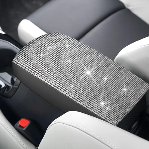 AOMSAZTO Bling Crystal Diamond Console Covers for 2012-2015 Honda Civic Leather Armrest Covers by AOMSAZTO - Used condition - US$15.33