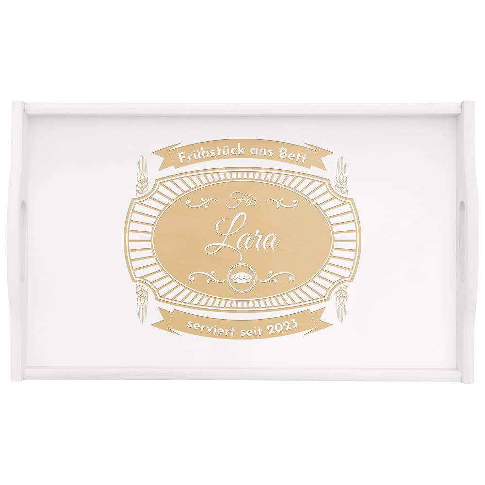Maverton Frühstückstablett Mit Gravur - Klappbarer Betttisch, Persönlich Graviert