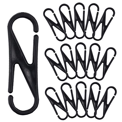 100pcs Mask Lanyard Hook Snap Clips DIY Mask Cover Lanyard Plastic Durable Lobster Clasp for Lanyard Zipper Pull Plant Hanger ID Card
