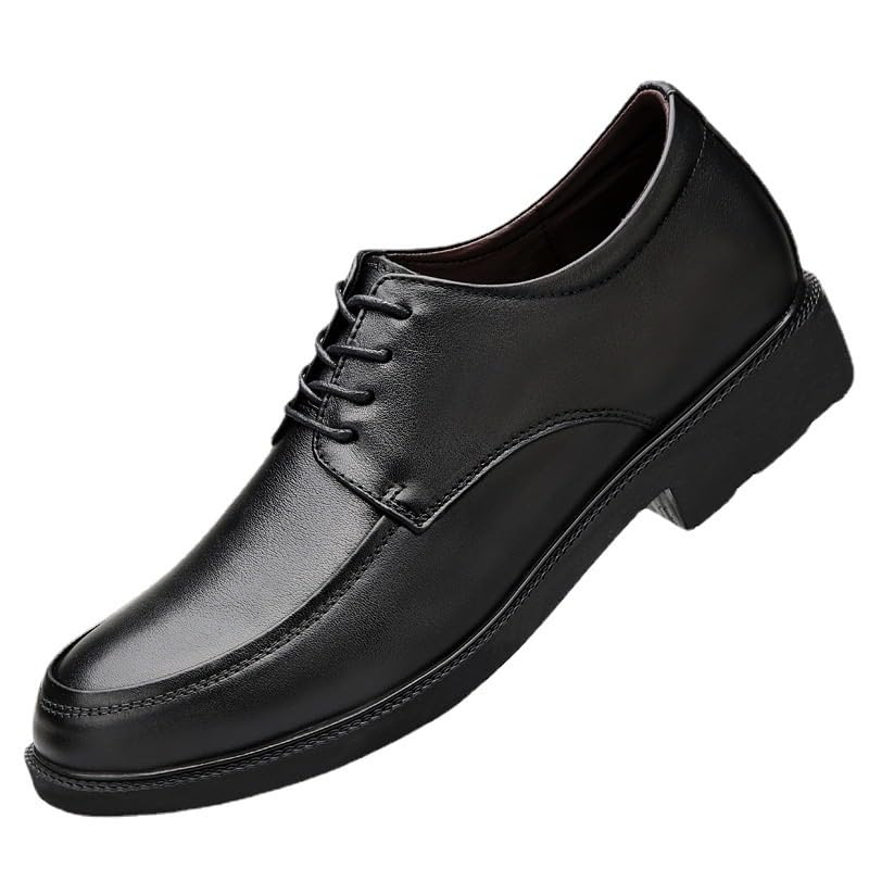 Lace Up Platform Oxford Shoes Pointed Toe Shiny Patent Leather Dress Shoes Modern Wedding Office Work Tuxedo Derby Shoes for Men