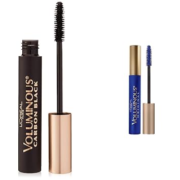LOreal Paris Makeup Voluminous Original Mascara, Carbon Black, 0.26 Fl Oz & Makeup Voluminous Original Mascara, Cobalt Blue, 0.26 Fl Oz