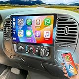 4+64G 10.1 inch Double Din Car Stereo Radio Upgraded for 1997 1998-2004 Ford F150 GPS Navi Head Unit Touch Screen Android 14 with Wireless Carplay Android Auto-/FM/SWC/WiFi/Bluetooth/Camera
