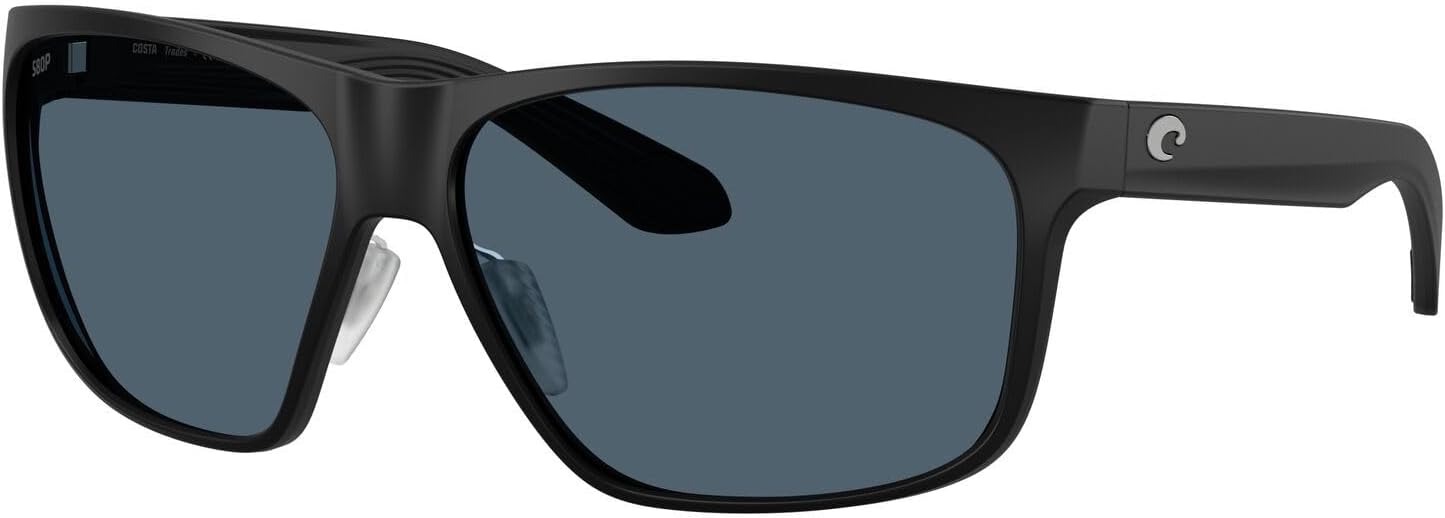 Costa Del Mar Sunglasses For Men - Trades Mens Polarized Sunglasses - Fishing, Boating & Beach UV Protection - Size 60-580P