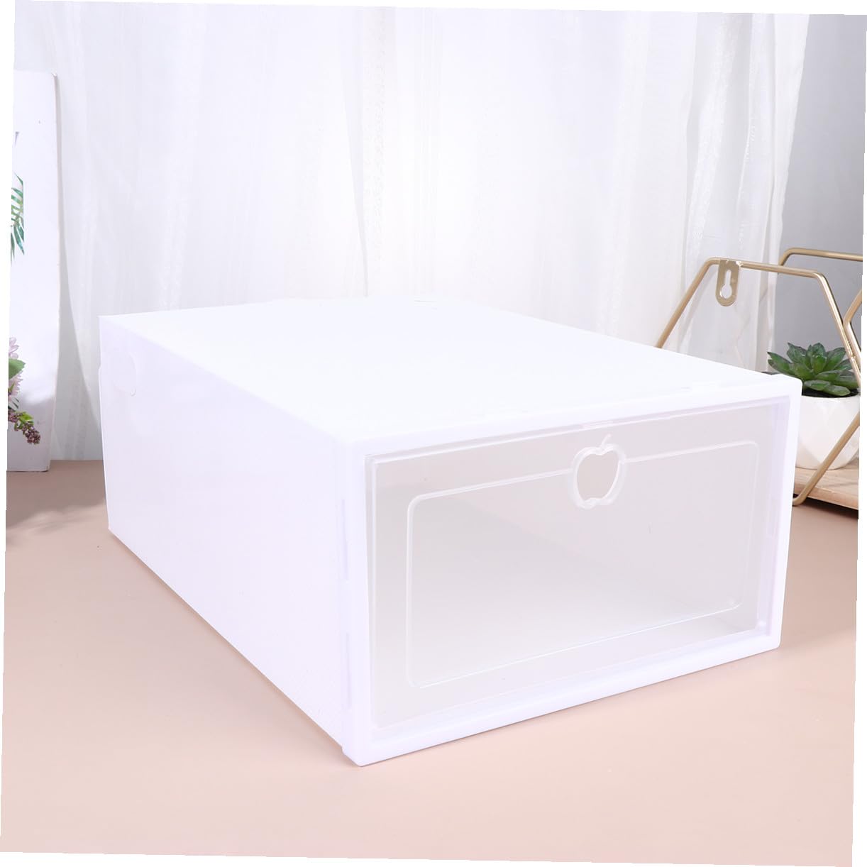LABRIMP Caja para Guardar Zapatos Transparente Pequeña, Caja Organizadora De PP Gruesa Cajón, Resistente Al Polvo, para Mujeres, Adecuado para Tacones y Zapatillas, Pack De 6 Unidades
