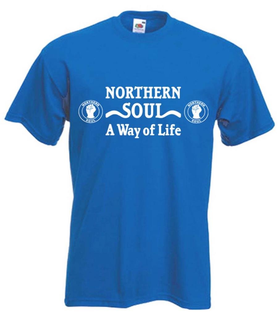 Northern Soul A Way of Life T-Shirt (XL, Royal Blue)