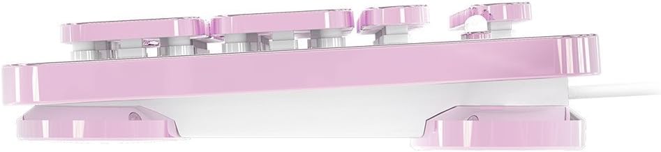 Azio MK-RETRO-07 USB Vintage Inspired Mechanical Keyboard (Blue Switch), White and Rose Gold Edition