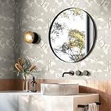 JiffDiff Tree Wallpaper Peel and Stick Jungle Wall Paper Forest Mural Stick on Wallpaper Modern Waterproof Self Adhesive Contact Paper(17.3' x 800' Cream)
