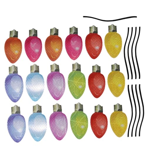 Toyvian Imánes Reflectantes para Coche con Diseño de Bombillas Navideñas Bombillas y Cables para Decoración Segura y Duradera Vehículos Refrigeradores y Garajes